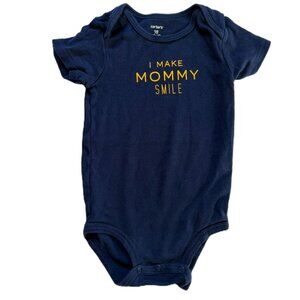 5/$10 | Dark Blue SL Bodysuit 'I Make Mommy Smile' 💛